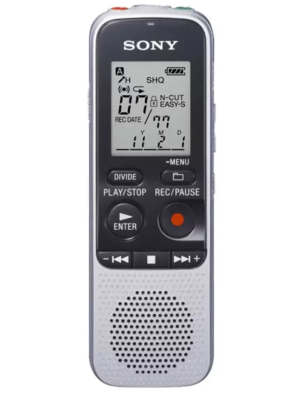 Sony ICD BX 112 Portable Digital Flash Voice Recorder in Black and Silver NWOB